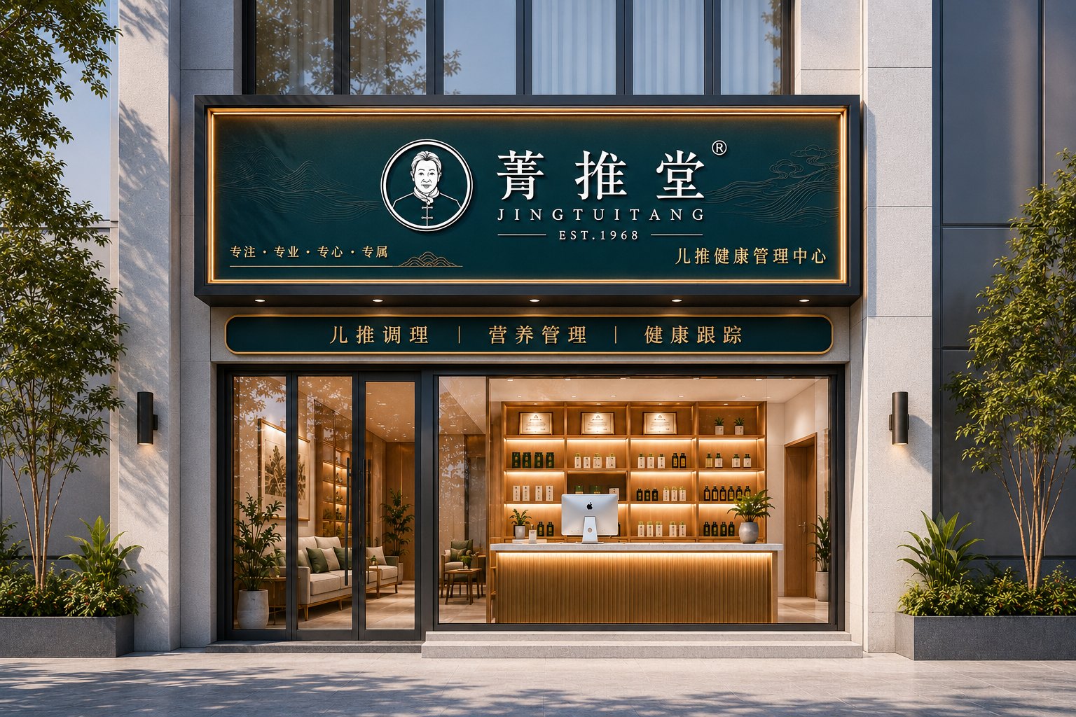 菁推堂60平方米门头效果图